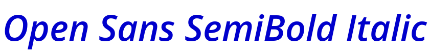 Open Sans SemiBold Italic Schriftart